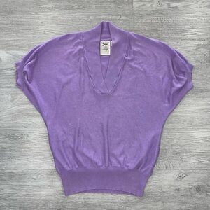 Triple Five Soul Sweater Vest Womens Small Short Sleeve Top Zip Pocket Shirt Y2K